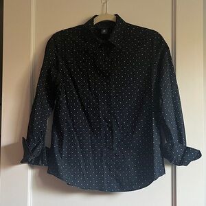 CHARTER CLUB Polka Dot Button Down Shirt